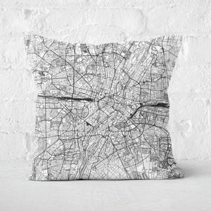 Munich City Map Square Cushion