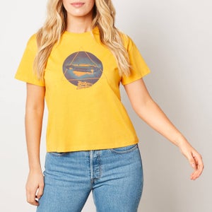 Back to the Future Kanji Triangle Cropped T-Shirt - Mustard