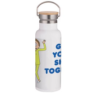 Rick & Morty Get Your Shit Together Portable Insulated Water Bottle - White