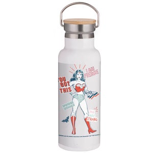 Botella de agua portátil con aislamiento Wonder Woman You Got This - Blanco