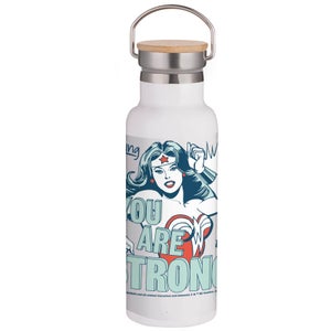 Wonder Woman You Are Strong Portable Insulated Water Bottle - White