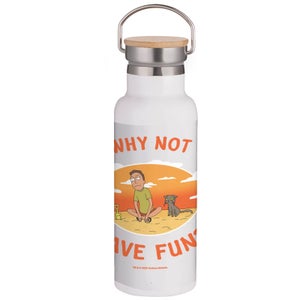 Rick & Morty Why Not Have Fun? Portable Insulated Water Bottle - White