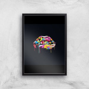 Colour Lips At Night Giclee Art Print