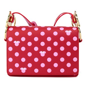 Loungefly Disney Minnie Mouse Pink Polka Dot Strap Crossbody Bag