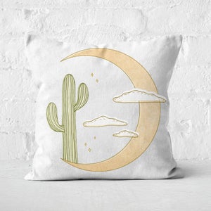 Moon Cactus Square Cushion