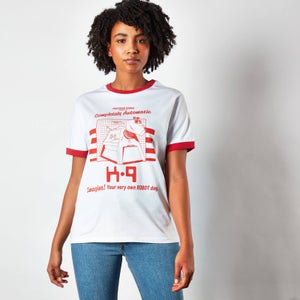 T-Shirt Unisexe Doctor Who K-9 Ringer - Blanc/Rouge
