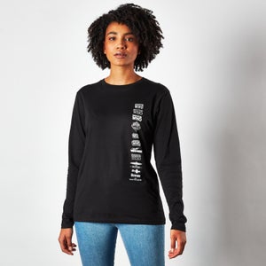 Camiseta de maga largaDoctor Who Time Vortex Front - Negro - Unisex
