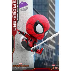 Hot Toys Cosbaby Marvel Spider-Man: Lejos de casa - Figura de Spider-Man (versión con telaraña)