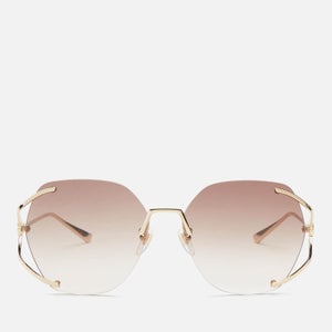 Gucci Women's Metal Frame Sunglasses - Gold/Brown