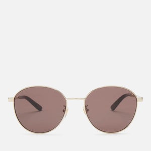Gucci Women's Round Frame Sunglasses - Gold/Brown