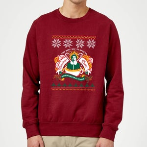 Elf Christmas Cheer Sweatshirt - Burgundy