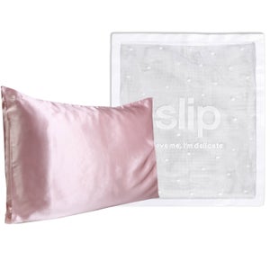 Slip Exclusive Silk Pink Pillowcase Duo and Delicates Bag (Worth $193.00)