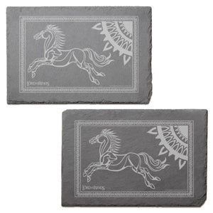 Lord Of The Rings Coronation Heraldry Engraved Slate Placemat - Set of 2
