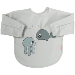Done by Deer Sleeved Bib - Sea Friends - 6-18m - Grey