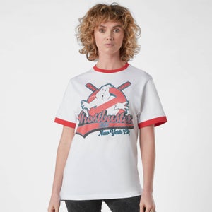 T-Shirt Ghostbusters Baseball Ringer - Bianco/Rosso - Unisex