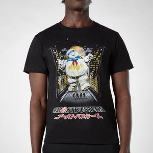 Ghostbusters Stay Puft Kanji Attack Men's T-Shirt - Zwart