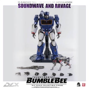 ThreeZero Transformers : Bumblebee DLX Figurine de Collection - Soundwave et Ravage