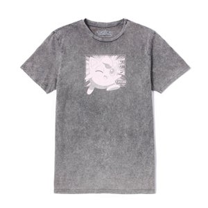 Camiseta Pokémon Jigglypuff - Negro efecto lavado - Unisex