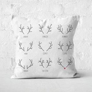 Reindeer Names Square Cushion