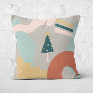 Abstract Christmas Tree Square Cushion