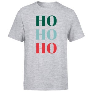 Graphical Ho Ho Ho Men's T-Shirt - Grey