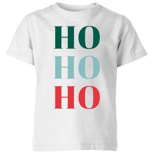Graphical Ho Ho Ho Kids' T-Shirt - White