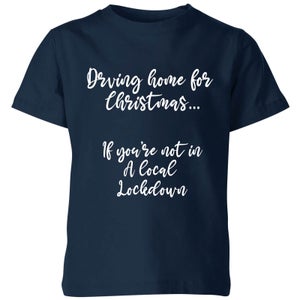 Driving Home For Christmas Kids' T-Shirt - Navy
