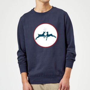 Reindeer Kisses Sweatshirt - Navy
