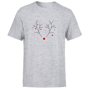 Graphical Rudolph Men's T-Shirt - Grey