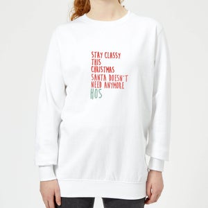 Stay Classy This Christmas Women's Sweatshirt - White