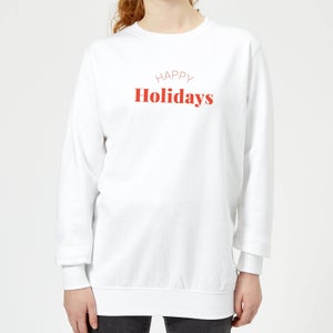 Happy Holidays Women's Sweatshirt - White