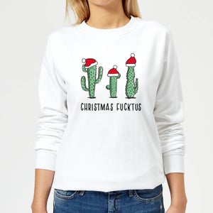 Christmas Fucktus Women's Sweatshirt - White