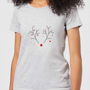 Graphical Rudolph Women's T-Shirt - Grey