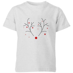 Graphical Rudolph Kids' T-Shirt - Grey