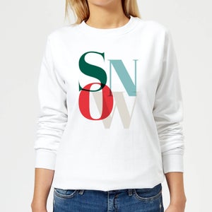 Graphical Snow Women's Sweatshirt - White