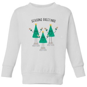 Seasons Greetings Kids' Sweatshirt - White