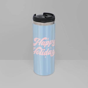 Happy Holidays Stainless Steel Thermo Travel Mug