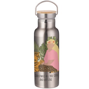Merry Christmas You Cool Cats And Kittens Portable Insulated Water Bottle - Steel