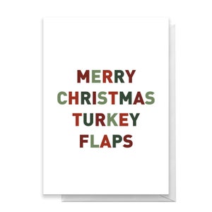 Merry Christmas Turkey Flaps Greetings Card