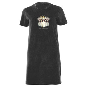 The Big Lebowski Women's T-Shirt Dress - Black Acid Wash