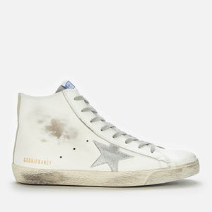 Golden Goose Women's Francy Leather Hi-Top Trainers - White/Silver/Milk
