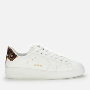 Golden Goose Women's Pure Star Leather Chunky Trainers - White/Leopard