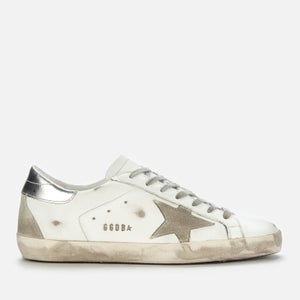 Golden Goose Deluxe Brand Men's Superstar Leather Trainers - White/Ice/Silver