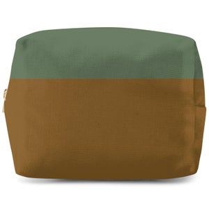 Split Colour Brown Wash Bag