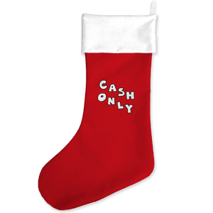Cash Only Christmas Stocking
