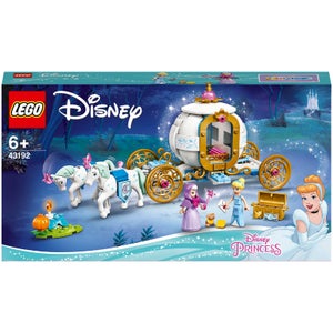 LEGO 43192 Disney Princess Assepoesters Koninklijke Koets Speelgoed met 2 Mini Poppetjes en Paardenfiguren