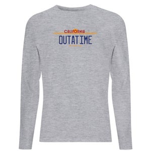 Back To The Future Outatime Plate Unisex Long Sleeve T-Shirt - Grey