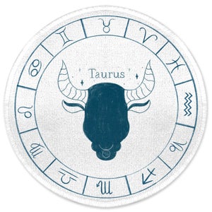 Decorsome Taurus Circle Round Bath Mat