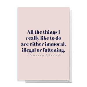 All The Things I Really Like To Do Greetings Card