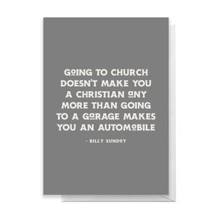 Going To Church Greetings Card